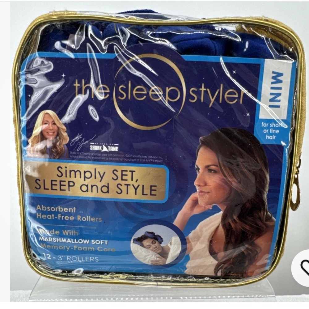 THE SLEEP STYLER MINI FOR SHORT OR FINE HAIR 12 3" ROLLERS (SHARK TANK) no heat - Picture 5 of 7